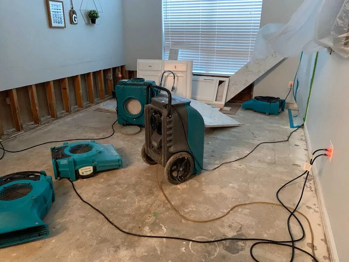 Dehumidifier in flood-cut room for Water Extraction & Removal in North Auburn